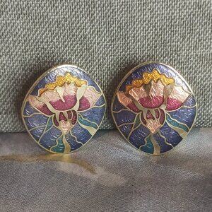 R.O.C. Genuine Cloisonne Earrings